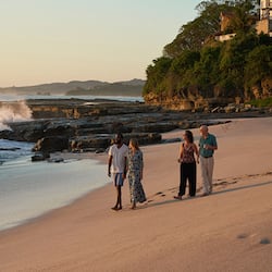 Private beach, white sand, surfing