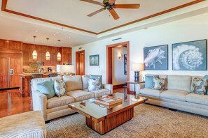 TV - Luxury Oceanfront 3-Bedroom Villa at The Resort at Kapalua Bay with Housekeeping, Spa, Rental Car Included | MON-1304 by KBM (Lahaina)