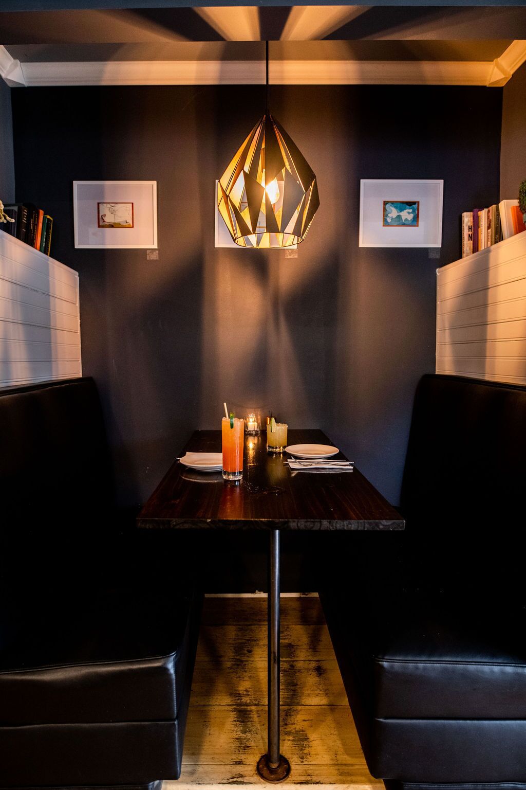 dinner served, garden views