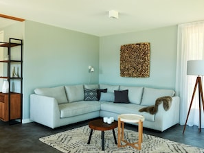 Living room - Beautiful Designed Sauna Villa, in National Park De Hondsrug (Exloo)