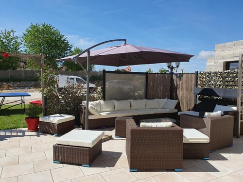 Spacious Holiday Home in Escardes With Jacuzzi