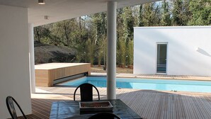 Balcony - Design Villa With Private Wellness, 700m From the Beach and all Amenities (Longeville-sur-Mer)