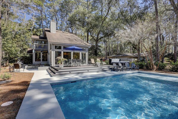 A heated pool