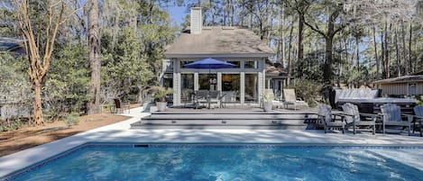 A heated pool