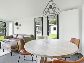 Chalet | Dining - Modern Chalet With a Smart TV Near Forest (Markelo)