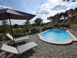 Outdoor pool - Beautiful Villa in Joyeuse With Private Pool (Joyeuse)