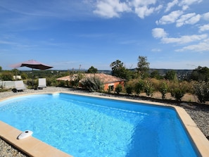 Villa | Exterior - Beautiful Villa in Joyeuse With Private Pool (Joyeuse)