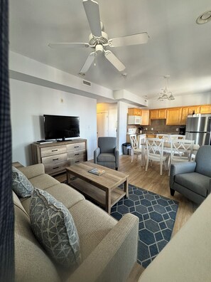 Apartment, 2 Bedrooms | Living area | Flat-screen TV, DVD player