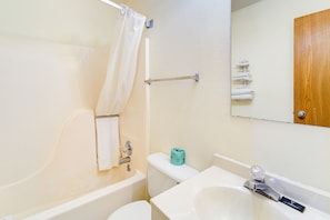 Free toiletries, hair dryer, towels