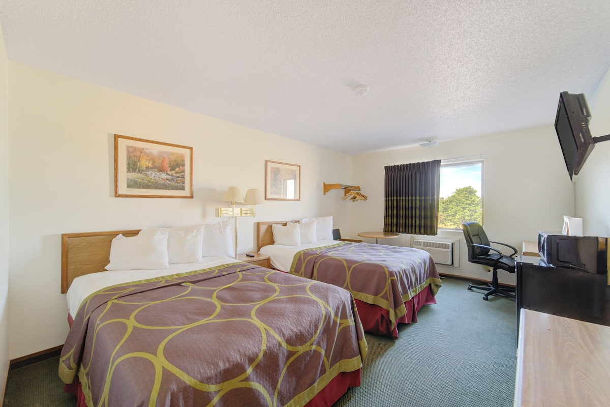 Room, 2 Double Beds, Smoking | In-room safe, desk, iron/ironing board, free WiFi