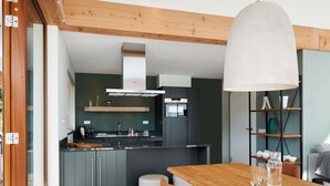 Villa | Private kitchen - Beautiful Designed Sauna Villa, in National Park De Hondsrug (Exloo)