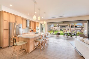 Fridge, microwave, oven, stovetop - KLVR welcomes you to Honua Kai Luana 11A Oceanfront Resort Resort and POOL view  (Lahaina)