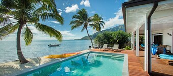 Villa TEPOE,  accès direct au lagon avec piscine et plage