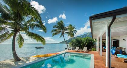 Villa TEPOE, accès direct au lagon avec piscine et plage