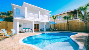 Een verwarmd zwembad