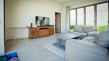 2-Bedroom Villa with Private Pool | Living area | Flat-screen TV
