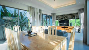 4-Bedroom Villa with Private Pool | Living area | Flat-screen TV
