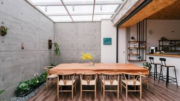 40-inch flat-screen TV with satellite channels, TV