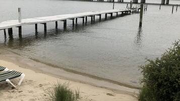 Private beach, sun loungers