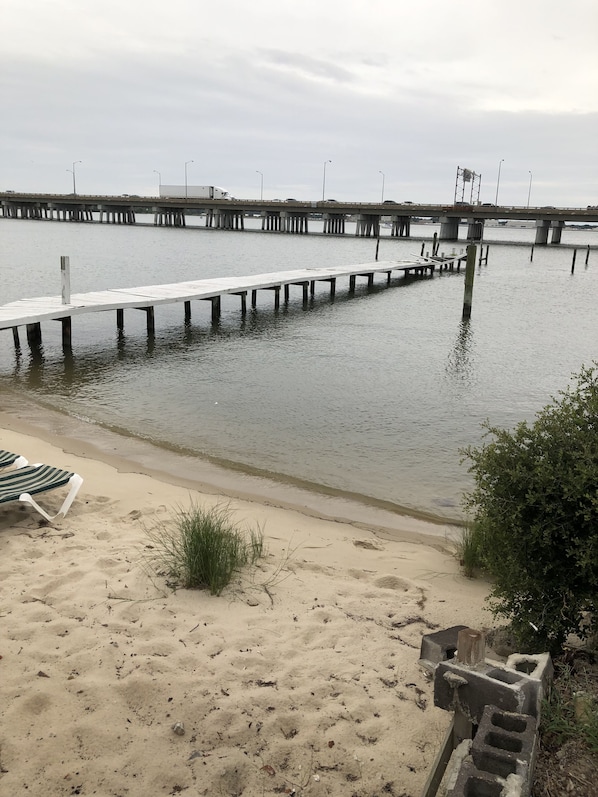 Private beach, sun-loungers
