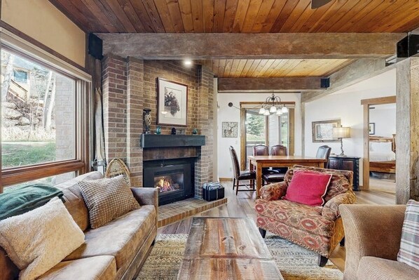 TV, fireplace, DVD player