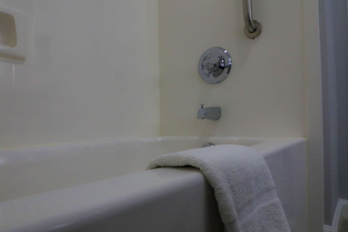 free toiletries, hair dryer, towels, soap