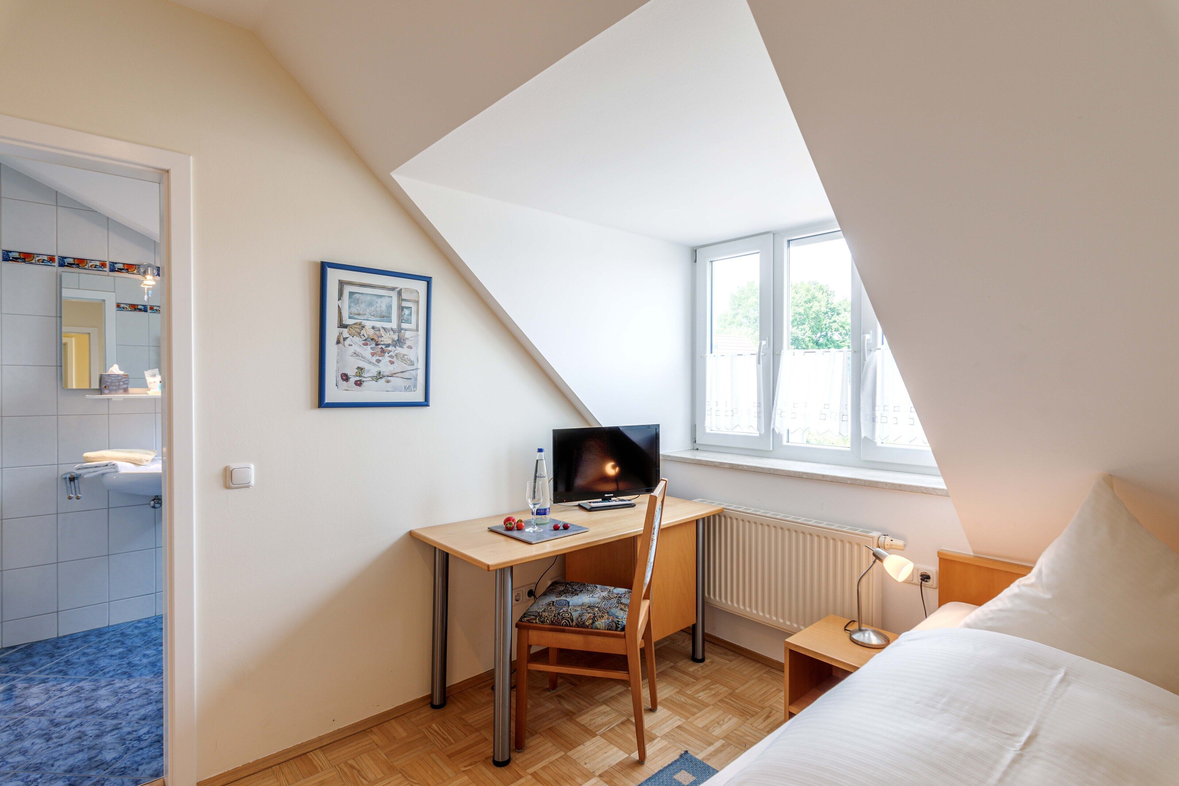 Desk, soundproofing, iron/ironing board, free WiFi