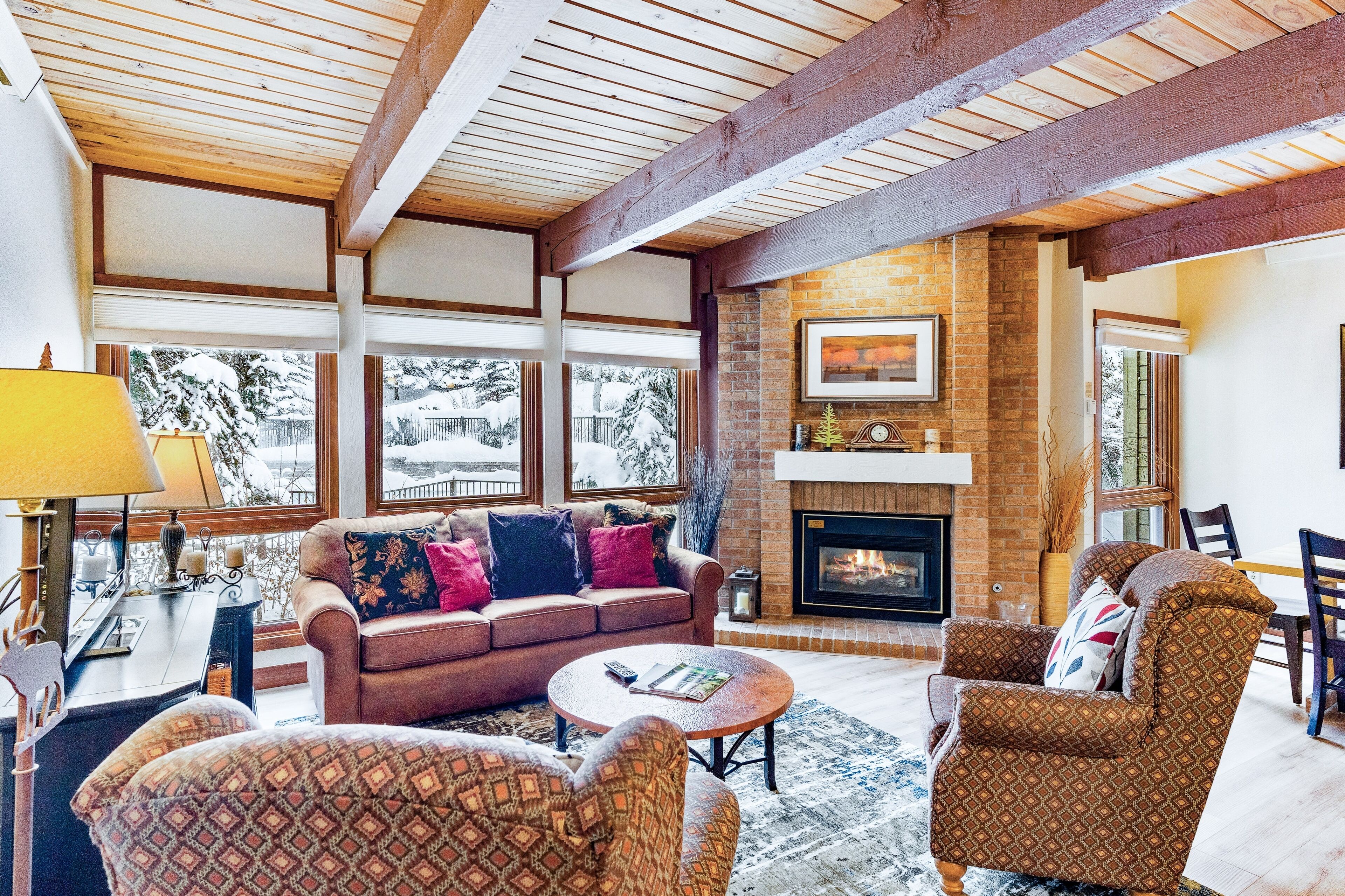 TV, fireplace, DVD player