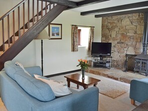 Fireplace - 1 bedroom accommodation in Trewellard, near Penzance (Trewellard, near Penzance)