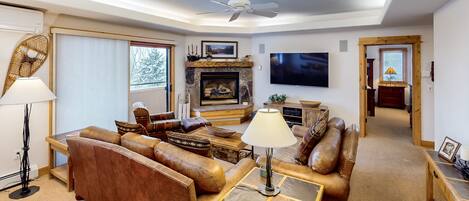 TV, fireplace, DVD player