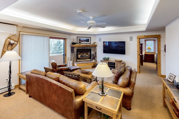 TV, fireplace, DVD player