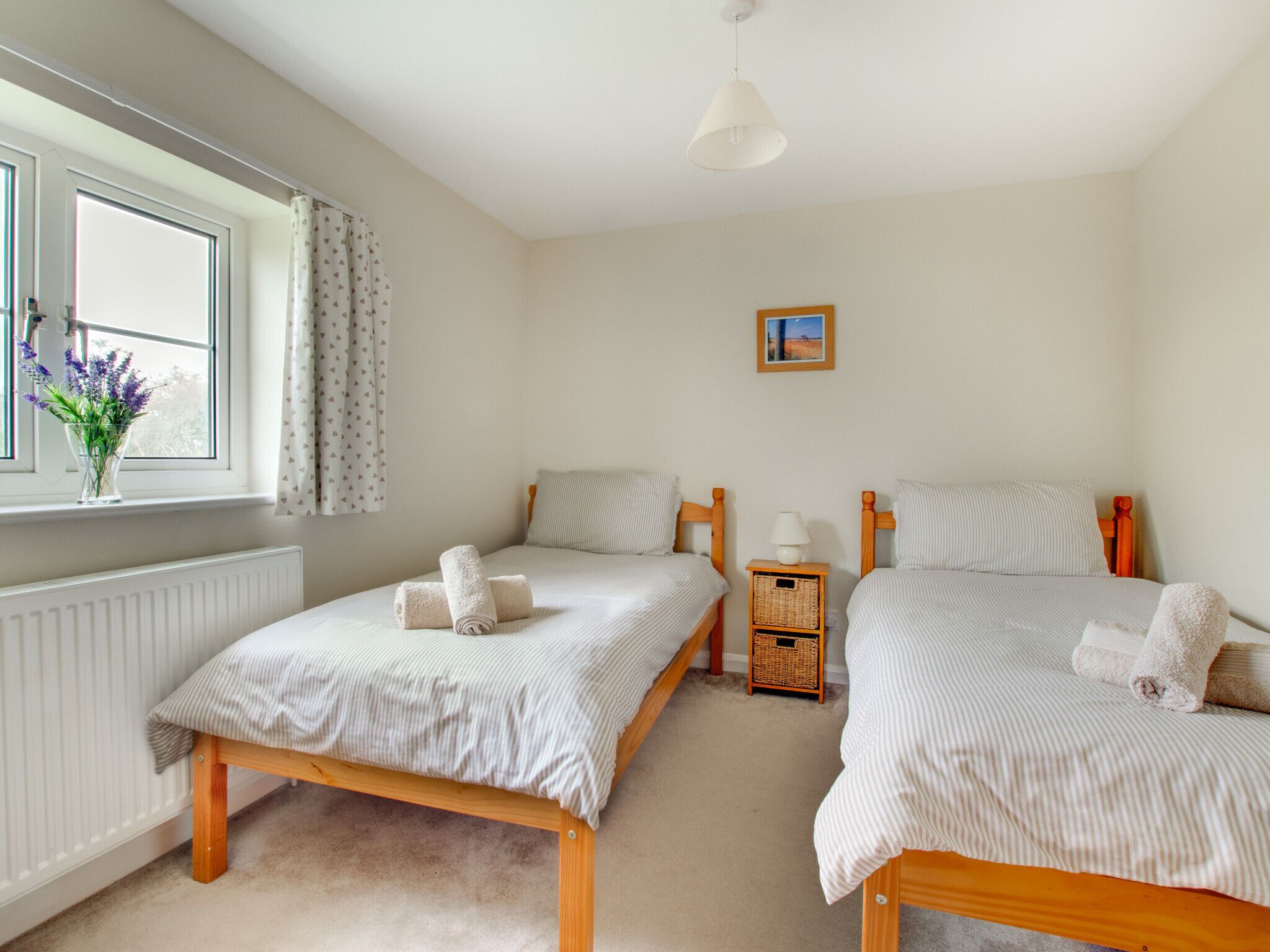 2 bedrooms, individually furnished, bed sheets
