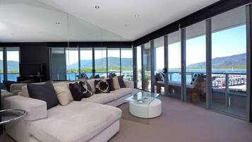 TV, DVD player, stereo