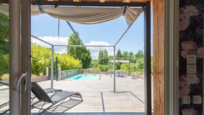 Balcony - Deluxe Holiday Home in Gagnières With Private Swimming Pool (Gagnieres)