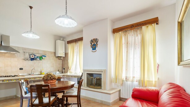Living room - Studio in Castle With Pool and Views of the Majella Park and Lake Bomba (Rosello)