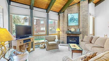 TV, fireplace, DVD player, streaming services