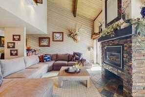 TV, fireplace, DVD player