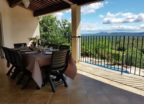 Villa | Balcony - Courry Views: Pool & Nature (Courry)