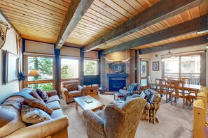 TV, fireplace, DVD player