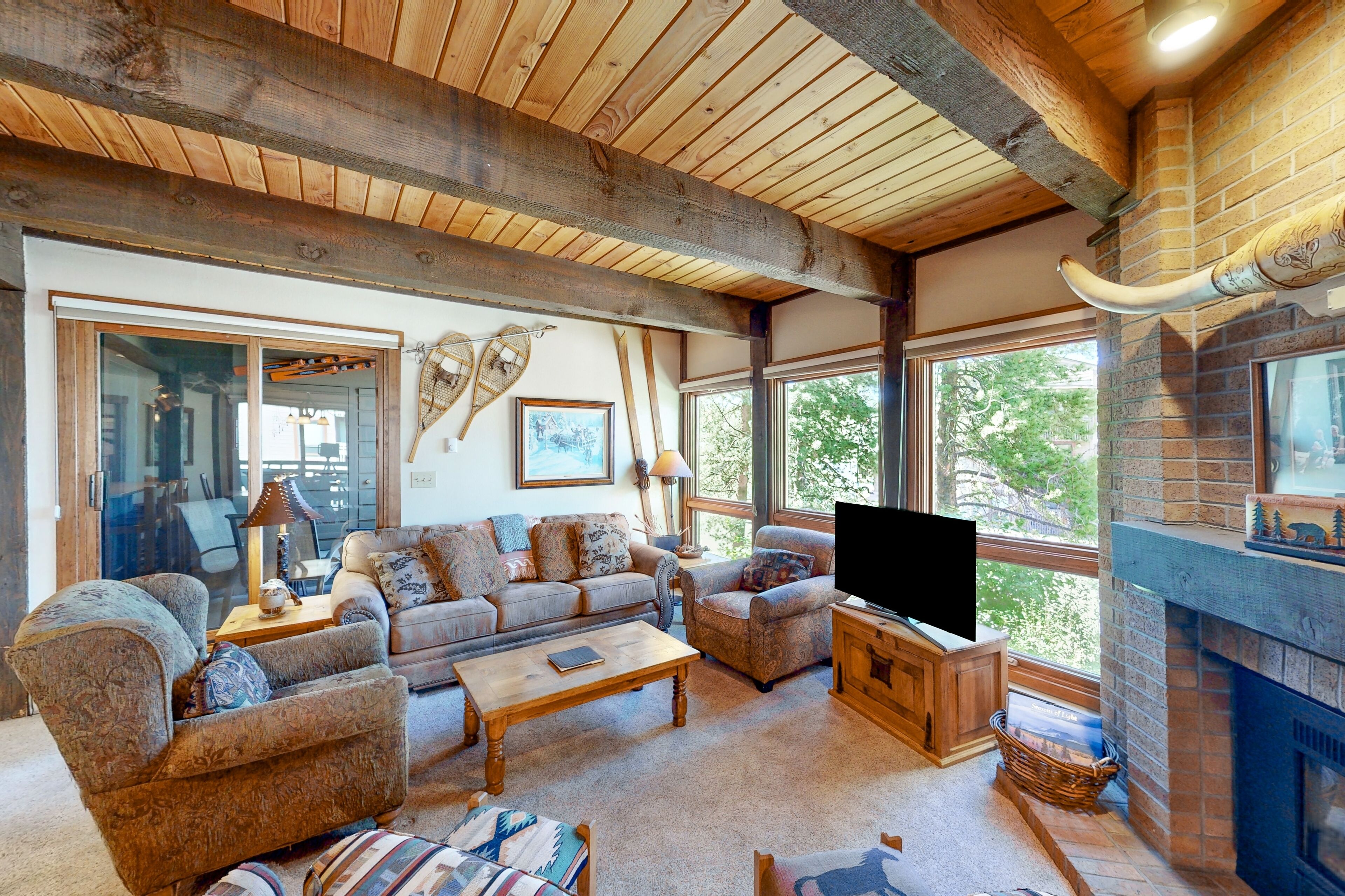 Fernseher, Kamin, DVD-Player