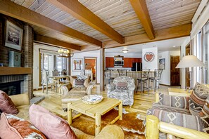 TV, fireplace, DVD player