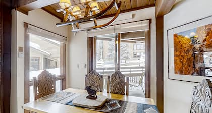 Steamboat corner condo steps from gondola with pool & hot tubs