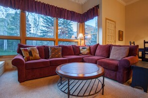 Fernseher, Kamin, DVD-Player