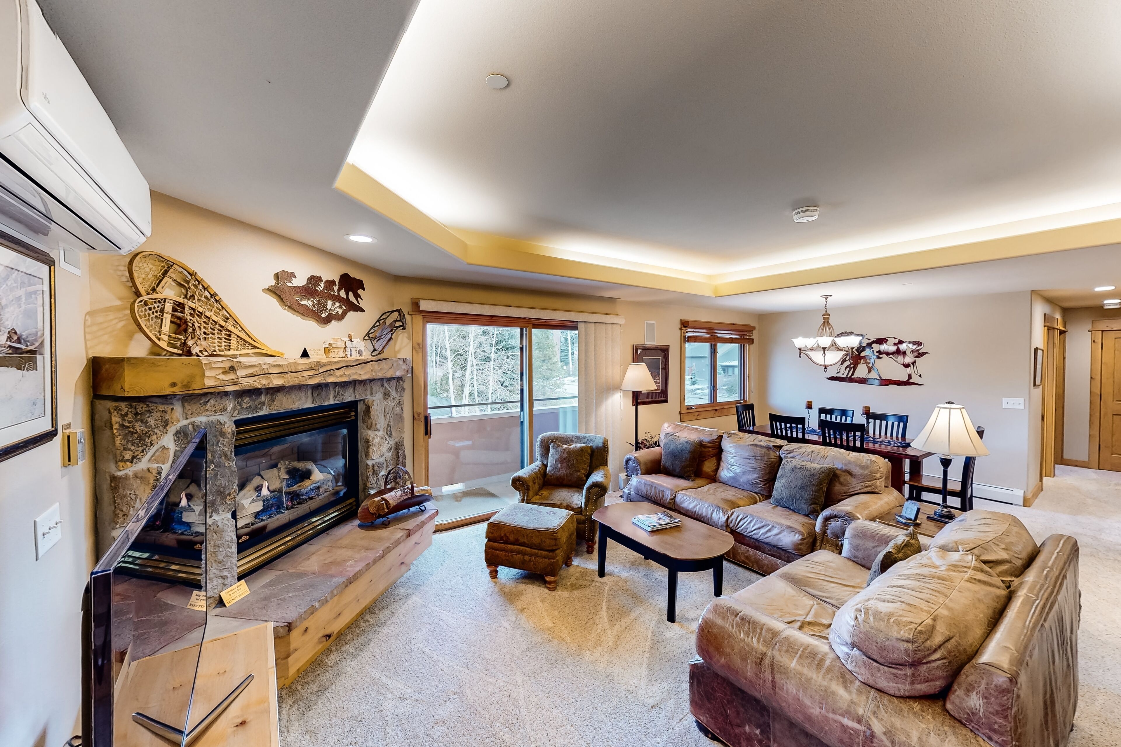 TV, fireplace, DVD player