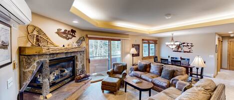 TV, fireplace, DVD player