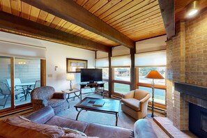 TV, fireplace, DVD player