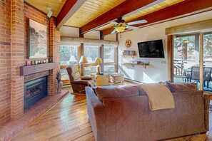 TV, fireplace, DVD player