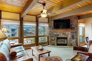 TV, fireplace, DVD player