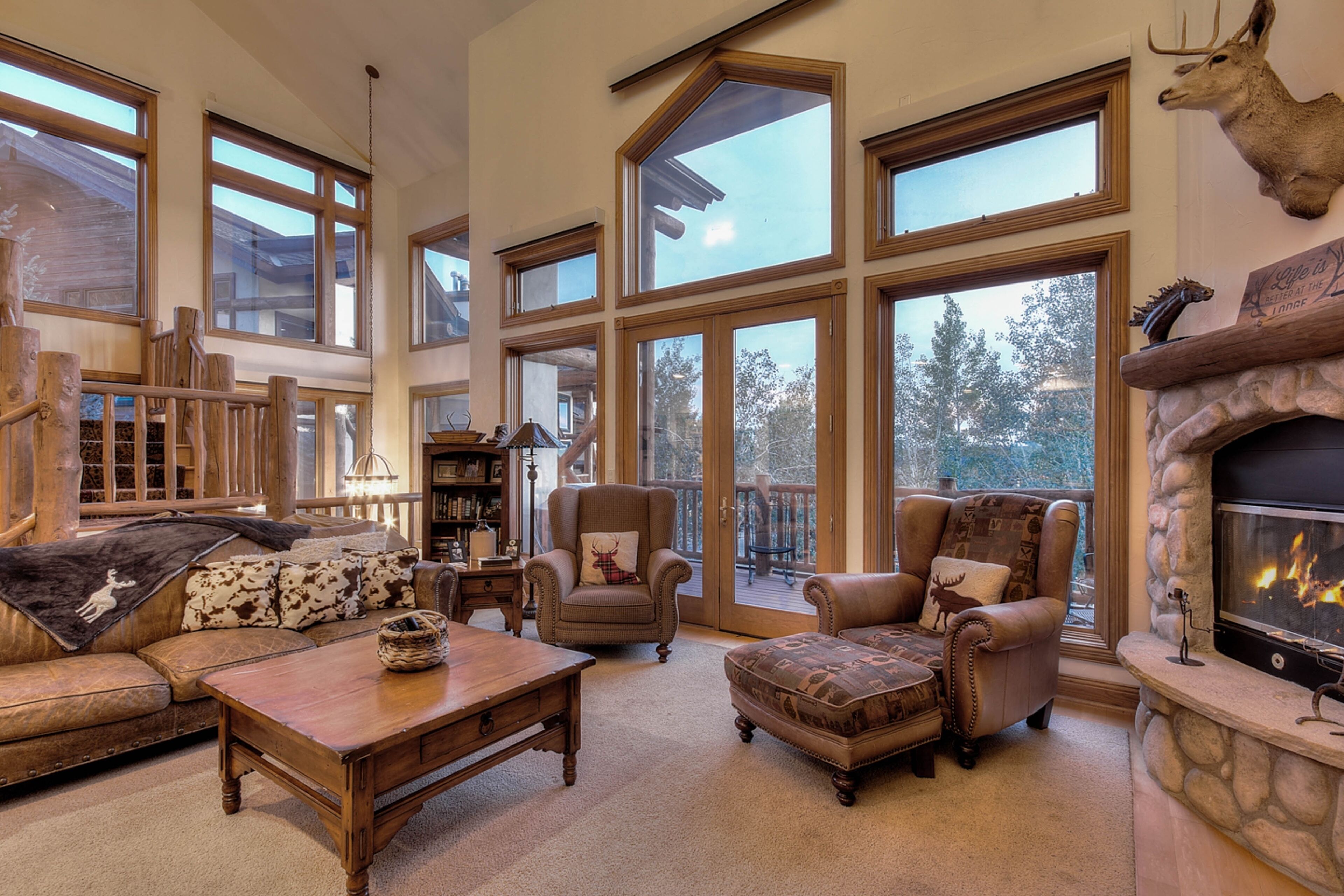 TV, fireplace, DVD player, stereo