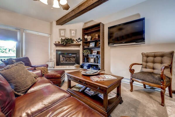 TV, fireplace, stereo